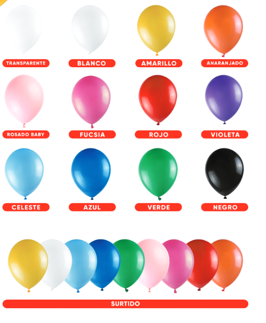 Colores de Globos